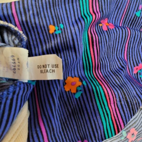 Vintage 80’s Ebb Tide One Piece Swimsuit Bathing Suit Blue Pinup SZ 14 Union Tag - Picture 6 of 7